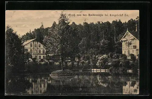AK Langebrück /Sa., Gasthaus Haidemhle