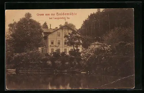 AK Langebrück /Sa., Gasthaus Haidemühle