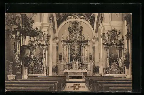AK Oberschönenfeld, Kloster-Kirche, Innenansicht