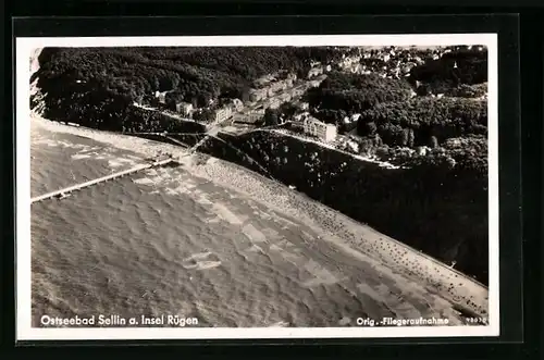 AK Sellin a. Rügen, Strandpartie, Fliegeraufnahme