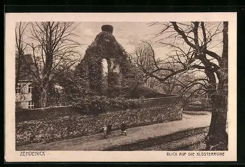 AK Zehdenick, Blick auf dei Klosterruine