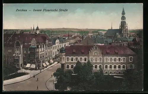 AK Zwickau, Innere Plauensche Strasse