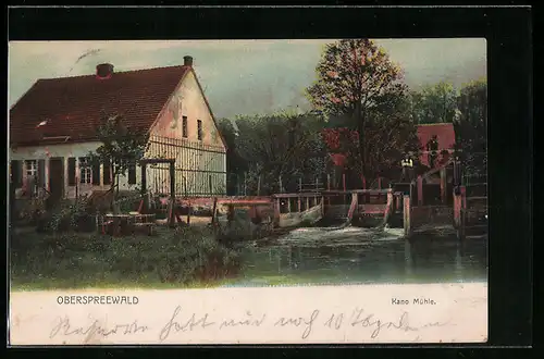 AK Neu Zauche i. Oberspreewald, Gasthaus Kannomühle