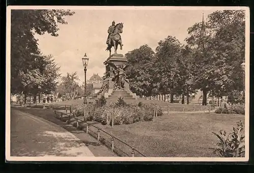 AK Karlsruhe, Kaiser Wilhelm-Denkmal