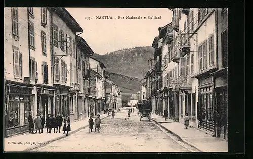 AK Nantua, Rue Nationale et Colliard