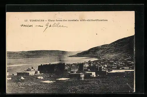 AK Tiberias, View from the montain with old fortification