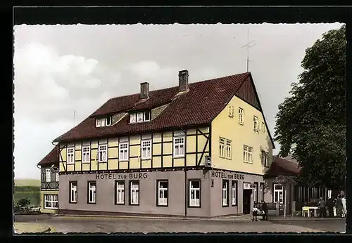 AK Polle /Weserbergland, Hotel-Restaurant zur Burg von H. Jacob