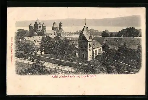 Relief-AK Maria-Laach, Abtei Maria-Laach am Laacher-See