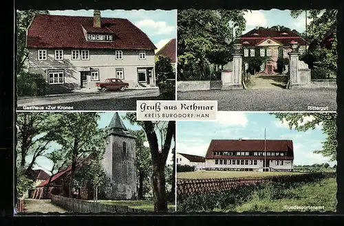 AK Rethmar /Kreis Burgdorf, Gasthaus Zur Krone, Bundessortenamt, Rittergut