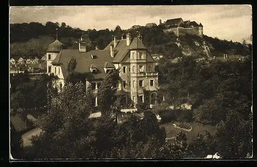 AK Heidenheim /Brenz, Hotel Eisenhof und Schlossruine Hellenstein