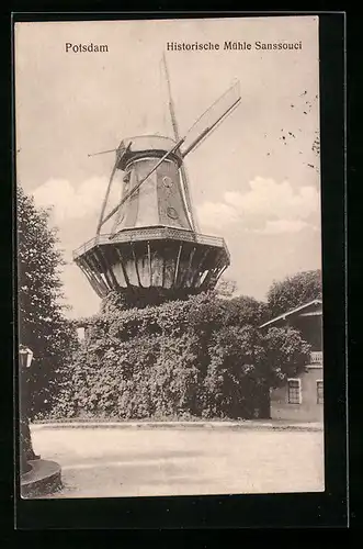 AK Potsdam, Historische Windmühle Sanssouci