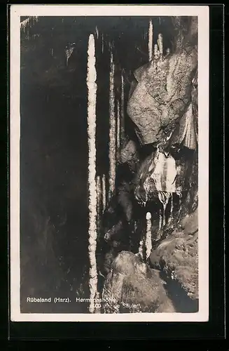 AK Rübeland /Harz, Hermannshöhle, 8000 jährige Säule