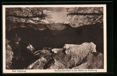 AK Bad Segeberg, Barbarossa-Halle in der Höhle im Kalkberg