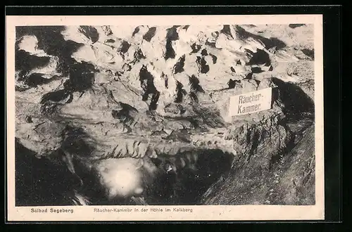 AK Bad Segeberg, Räucher-Kammer in der Höhle im Kalkberg