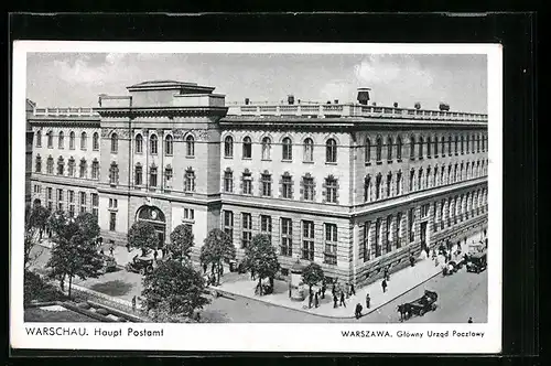 AK Warschau, Haupt Postamt