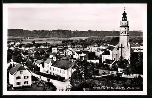 AK Tittmoning an der Salzach, Ortsansicht aus der Vogelschau