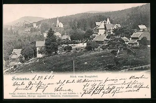 AK Schierke i. Harz, Blick vom Burghotel