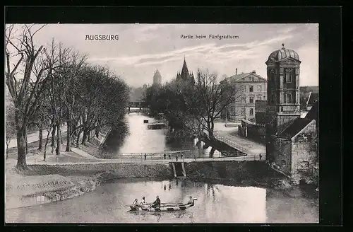 AK Augsburg, Partie beim Fünfgradturm