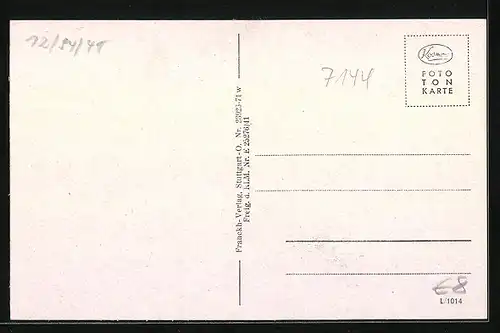 AK Asperg, Gesamtansicht mit Hohenasperg