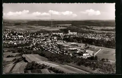 AK Mühlacker, Totalansicht vom Flugzeug aus