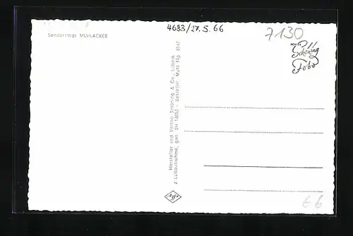 AK Mühlacker, Totalansicht vom Flugzeug aus