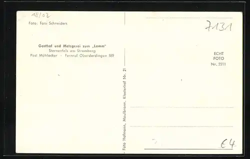 AK Sternenfels am Stromberg, Panorama aus der Vogelschau