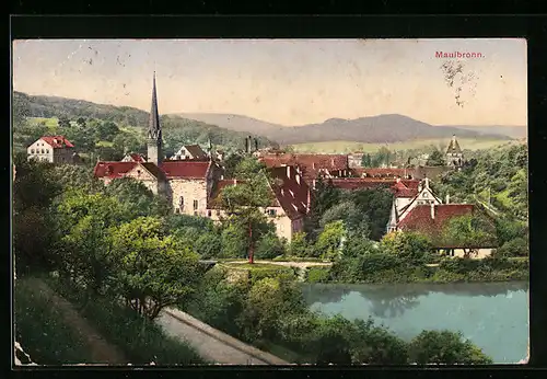 AK Maulbronn, Ortsansicht aus der Vogelschau