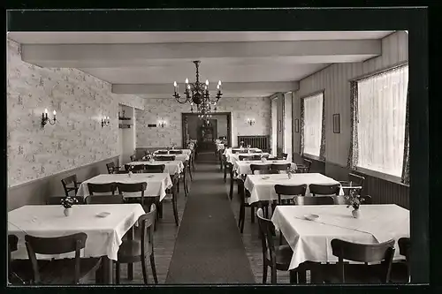 AK Prüm /Eifel, Hotel Zum Goldenen Stern-Gastraum