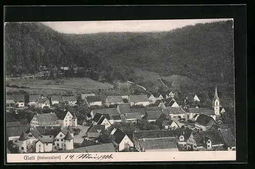 AK Glatt (Hohenzollern), Ortsansicht aus der Vogelschau
