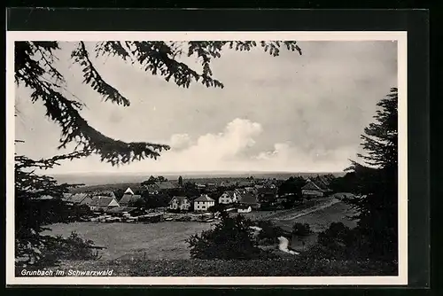 AK Grunbach im Schwarzwald, Ortsansicht aus der Ferne