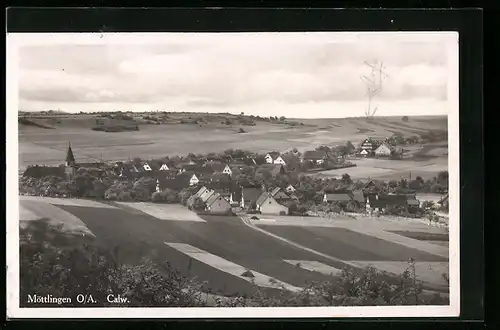 AK Möttlingen O/A. Calw, Totalansicht aus der Vogelschau