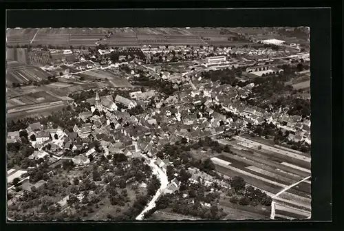 AK Derdingen /Wttbg., Gesamtansicht vom Flugzeug aus