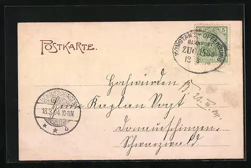 AK Offenburg, Vorstadt mit Kinzigbrücke