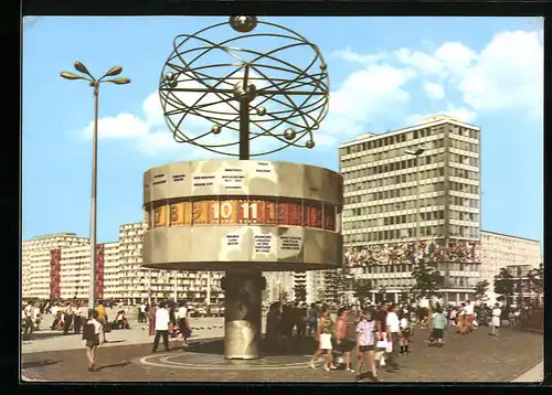 AK Berlin, Uraniasäule mit Weltzeituhr