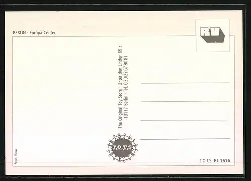 AK Berlin, Europa-Center in vier Ansichten
