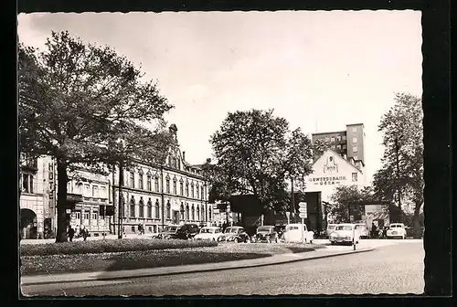 AK Gera, Post und Hochhaus am Puschkinpark