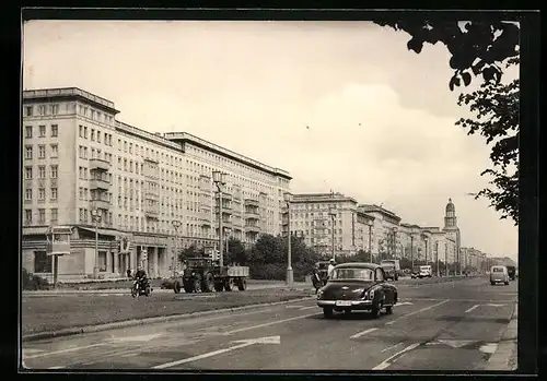 AK Berlin, Wohnblöcke in der Karl-Marx-Allee