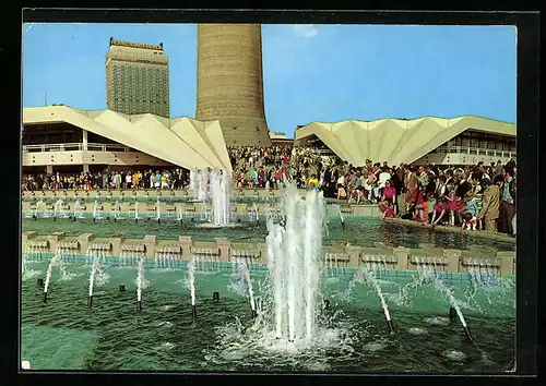 AK Berlin, Kaskaden am Fernseh- und UKW-Turm der Deutschen Post