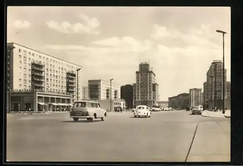 AK Berlin, Neubauten in der Karl-Marx-Allee
