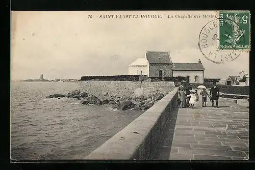 AK Saint-Vaast-la-Hougue, La Chapelle des Marins