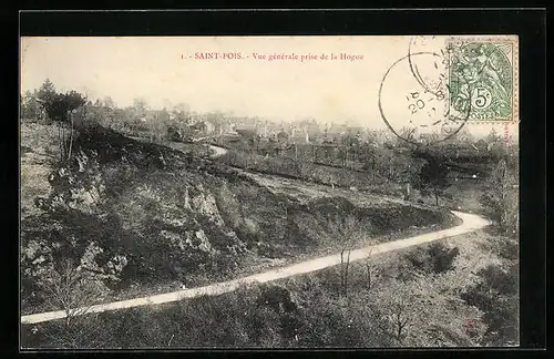 AK Saint-Pois, Vue gènèrale prise de la Hogue