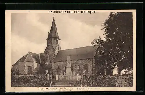 AK Montsurvent, L`Èglise et le Monument