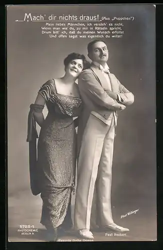 AK Operette Puppchen, Schauspieler Eugenie Della Donna und Paul Bechert