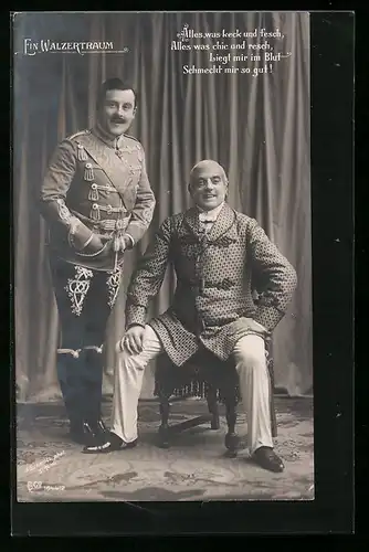 AK Operette Ein Walzertraum, Schauspieler in ihren Kostümen