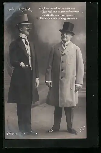 AK Operette Ein Walzertraum, Schauspieler mit Zylinderhüten