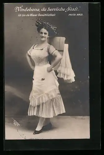 AK Operette Vindobona du herrliche Stadt, Schauspielerin Fritzi Arco