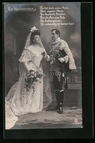 AK Operette Ein Walzertraum, Brautpaar