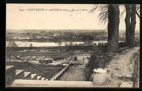 AK Saint-Sever-sur-Adour, Vue sur l`Adour