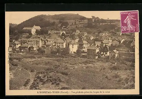 AK L`Hopital-Ydes, Vue generale prise des forges de la mine
