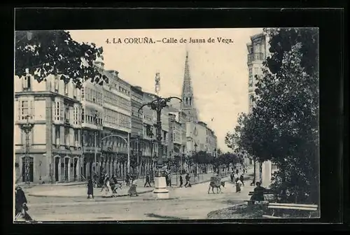 AK La Coruna, Calle de Juana de Vega